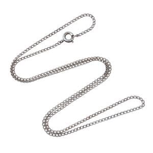 Estate Sterling Silver 925 1.5mm Curb Chain Necklace 16"